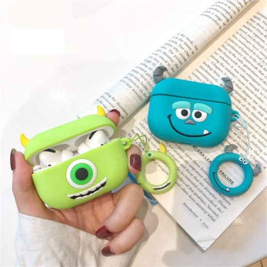 3D Cartoon Design Cute Anime Shockproof Cover Case with Free Keychain Compatible with Apple AIRPODS PRO (NOT for Any Other AIRPODS)