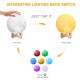 3D Moon Lamp Sensor Moon Night Light Lamp, Touch Control, Moonlight Lamp with Stand & USB for Bedrooms Valentine Gifts, Festival, Wedding Gifts (13 cm) Plastic, LED