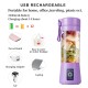 6 Blade Smoothie Maker & Portable Electric USB Juice Maker Juicer Bottle Blender Mixer, Rechargeable Bottle & Portable Fruit Blender Maker Protein Shaker
