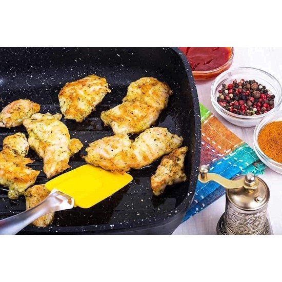 Large Silicone Spatula and Pastry Brush Combo Set for Cake Mixer, Decorating, Cooking, Baking and Glazing, Random Color