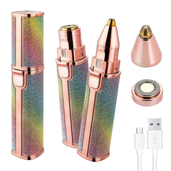 Portable eyebrow trimmer for women, epilator for women, facial hair remover for women, Face, Lips, Nose Hair Removal Electric Trimmer with Light