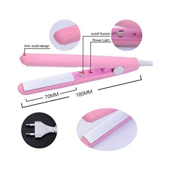 Mini Hair Straightener - Small Hair Straightening Machine for Women (Multicolor)