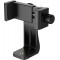 360° Degree Cell Phone Holder with Adjustable Clamp Phone Tripod Mount Adapter Compatible with Smartphones & All Types of Tripods - Black