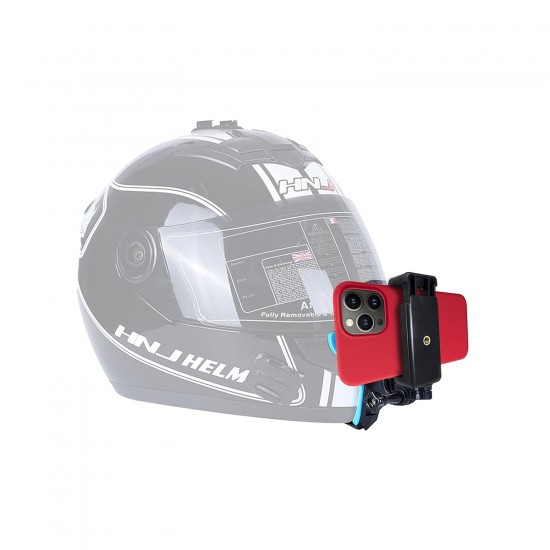 Helmet Chin Strap Mount with Mobile Clip & Screw Compatible with All Smart Phones Go pro Hero (Helmet Mount KIT, Helmet Mount KIT)