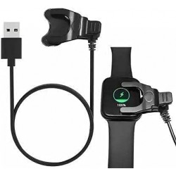 Universal Clip Smart Watch Charging Cable 2 Pins Cable, Smart Watch Charger for W26, W26plus, T500, T55, Noise Colour Fit Pro 4 3 2 and Smart Watch(Black, Charge Only)